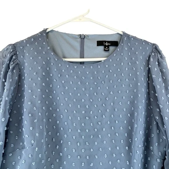 Lulu's Blue Polka Dot Mini Dress - Picture 12 of 16